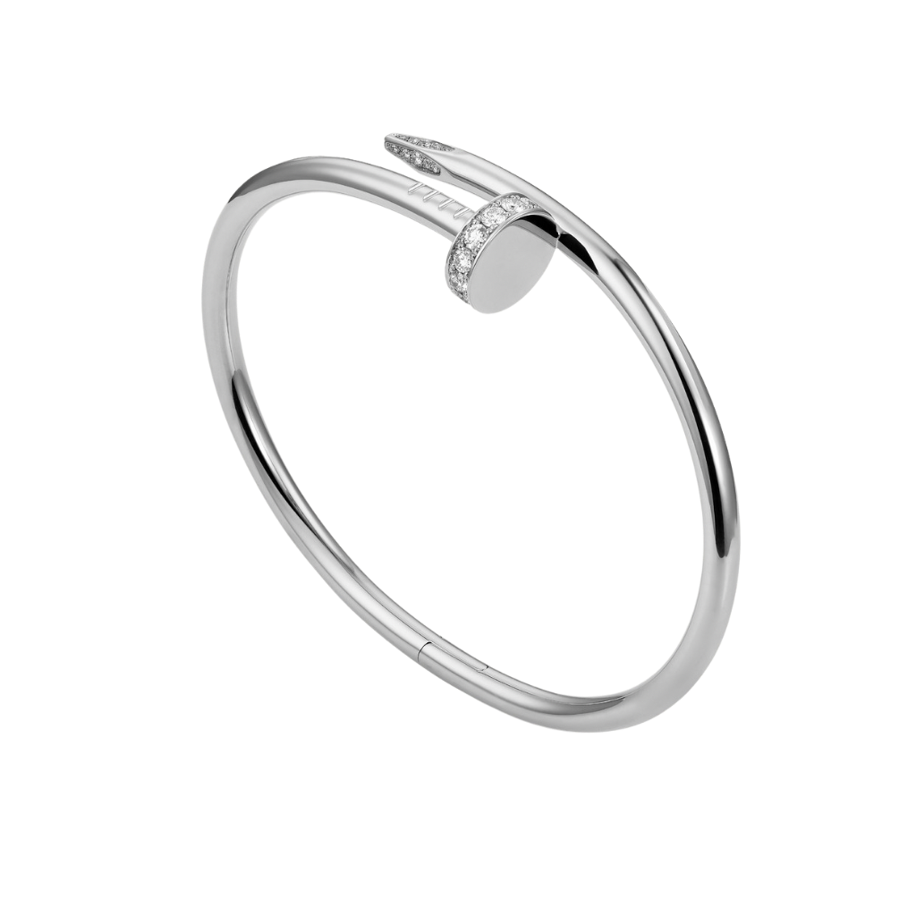 18K Gold Nail Bangle- Diamond Tip